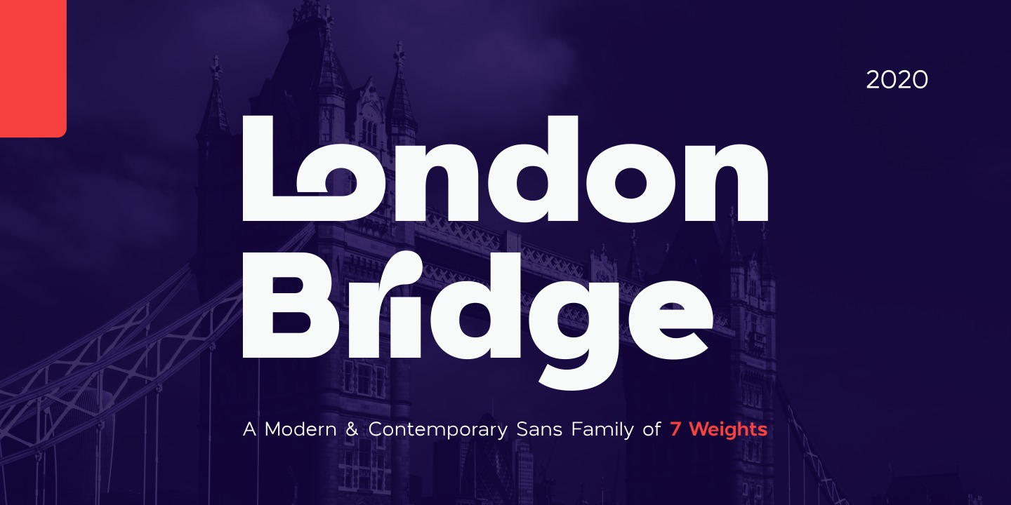 Beispiel einer London Bridge-Schriftart